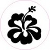 Stickers Fleur Hibiscus autocollant bonde lavabo évier bouchon