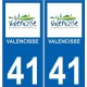 64 Hendaye adesivo piastra di registrazione city