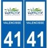 64 Hendaye adesivo piastra di registrazione city