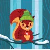 Squirrel  Écureuil sticker autocollant interrupteur