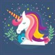 Flowery licorne sticker autocollant interrupteur