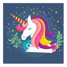 Flowery licorne sticker autocollant interrupteur
