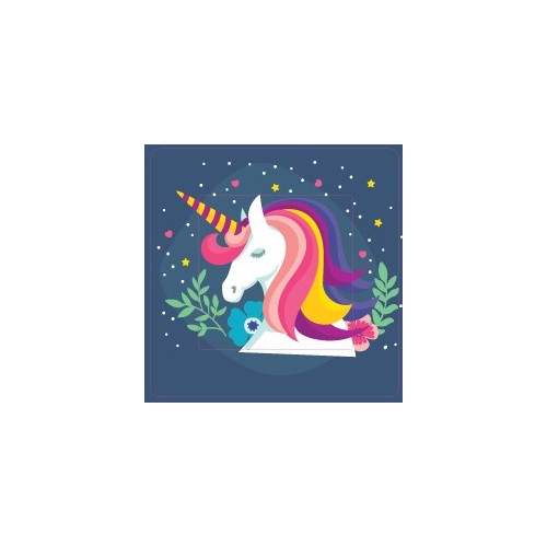 Flowery licorne sticker autocollant interrupteur