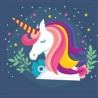 Flowery licorne sticker autocollant interrupteur