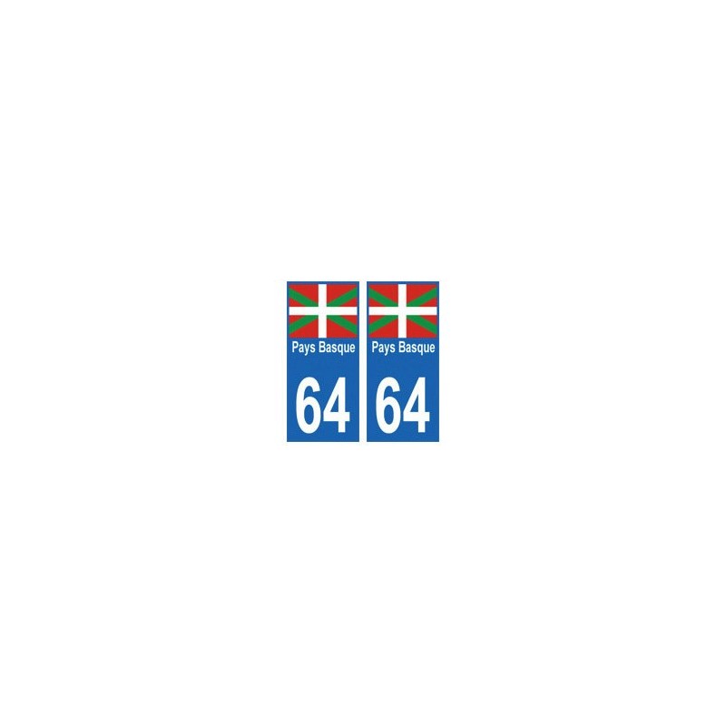 64 Pays Basque autocollant plaque