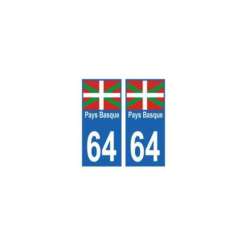 64 Pays Basque autocollant plaque