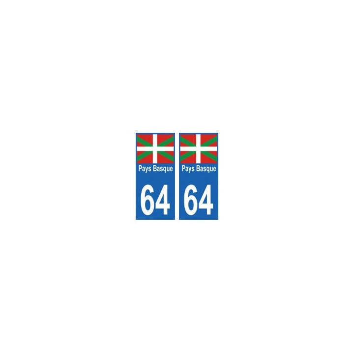 64 Pays Basque autocollant plaque