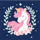 Flowery licorne sticker autocollant interrupteur