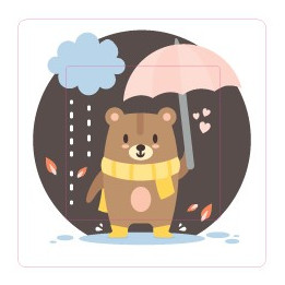 Ours sticker autocollant interrupteur