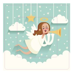 Ange de Noël sticker autocollant interrupteur