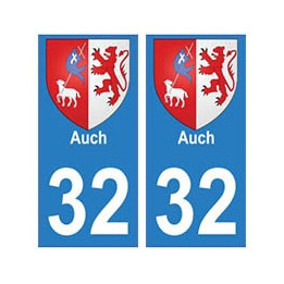 32 Auch autocollant plaque blason armoiries stickers département