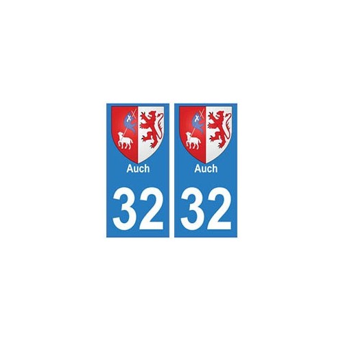 32 Auch autocollant plaque blason armoiries stickers département