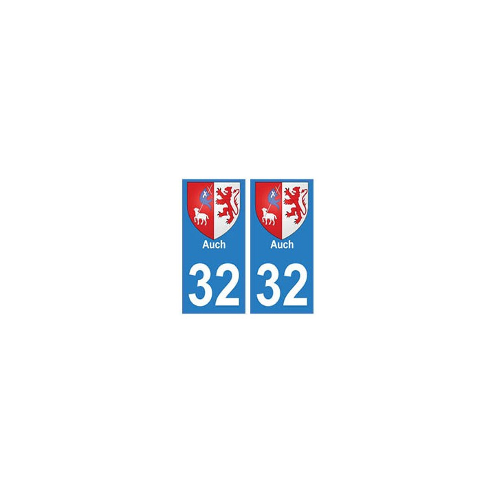 32 Auch autocollant plaque blason armoiries stickers département