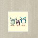 Chouettes hiboux sticker autocollant interrupteur