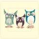 Chouettes hiboux sticker autocollant interrupteur