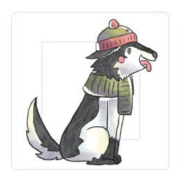 Chien sticker autocollant interrupteur