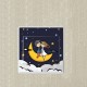 Couple sur la lune sticker autocollant interrupteur