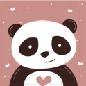 Panda sticker autocollant interrupteur
