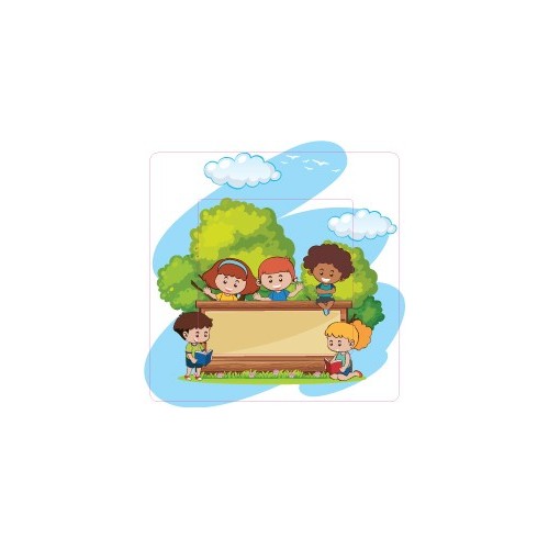Les enfants in park sticker autocollant interrupteur