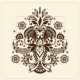 Fleur abstraite sticker autocollant interrupteur