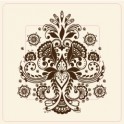 Fleur abstraite sticker autocollant interrupteur