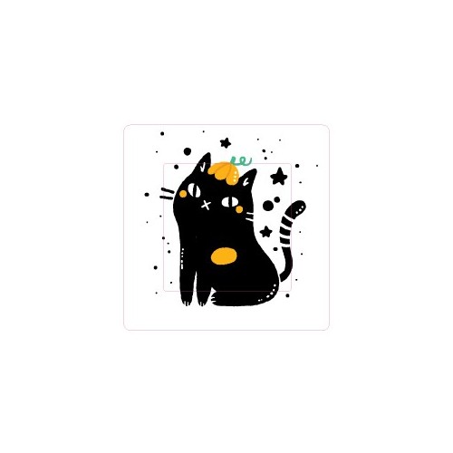 Chat noir sticker autocollant interrupteur