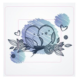 Oiseau bleu sticker autocollant interrupteur