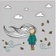 Stickers whale wall sticker sticker switch