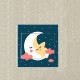 Lune et étoile sticker autocollant interrupteur