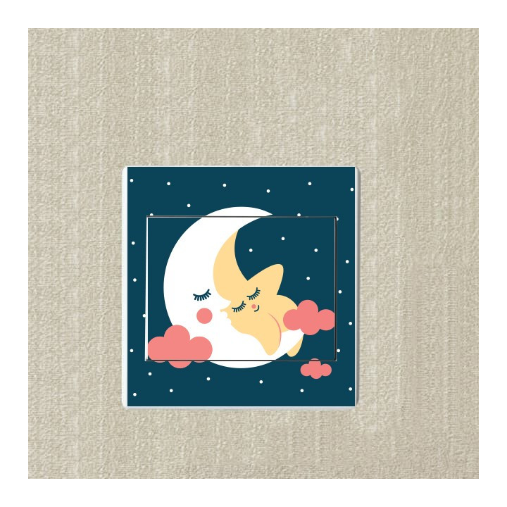 Lune et étoile sticker autocollant interrupteur