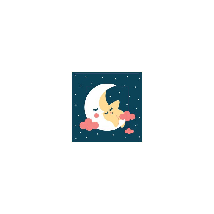 Lune et étoile sticker autocollant interrupteur