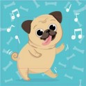 Chien qui danse sticker autocollant interrupteur