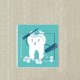 Brossage de dents sticker autocollant interrupteur
