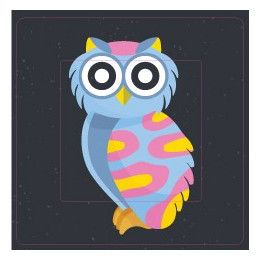 Hibou Bleu sticker autocollant interrupteur