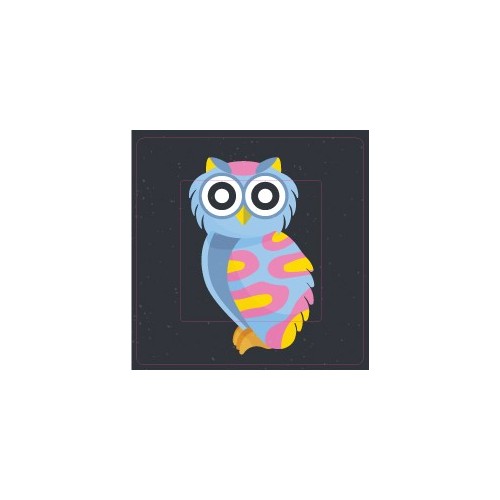 Hibou Bleu sticker autocollant interrupteur