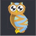Hibou Jaune sticker autocollant interrupteur