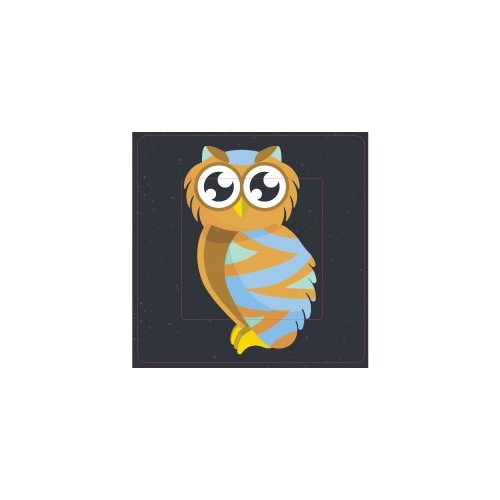 Hibou Jaune sticker autocollant interrupteur