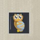 Hibou Jaune sticker autocollant interrupteur