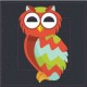 Hibou Orange sticker autocollant interrupteur