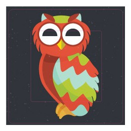 Hibou Orange sticker autocollant interrupteur
