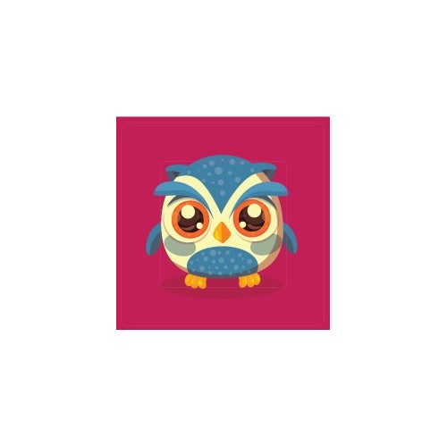 Hibou mignon bleu  sticker autocollant interrupteur