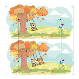 Ours balancoire sticker autocollant interrupteur