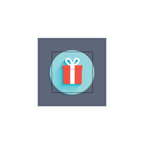 Boîte cadeau sticker autocollant interrupteur