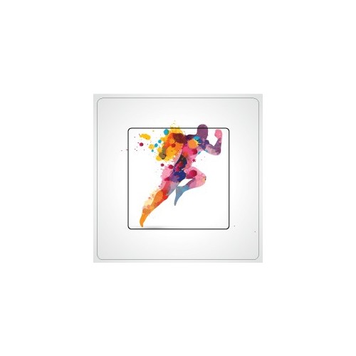 Coureur sticker autocollant interrupteur