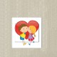Baiser d'amoureux sticker autocollant interrupteur