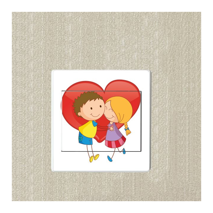 Baiser d'amoureux sticker autocollant interrupteur