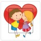 Baiser d'amoureux sticker autocollant interrupteur