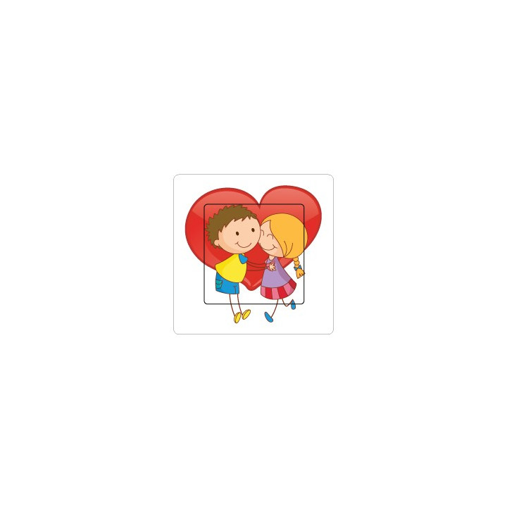 Baiser d'amoureux sticker autocollant interrupteur