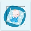 Coussin bébé sticker autocollant interrupteur
