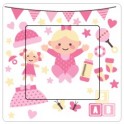 Petite fille sticker autocollant interrupteur